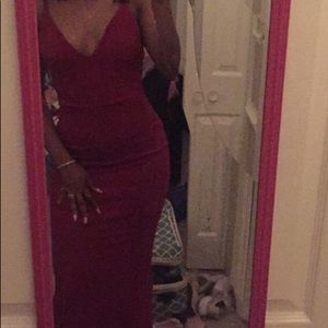 Formal burgundy dress